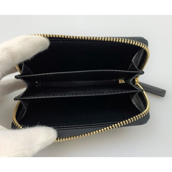 NIB Gucci zip card case wallet with gucci logo in black - Picture 8 of 10